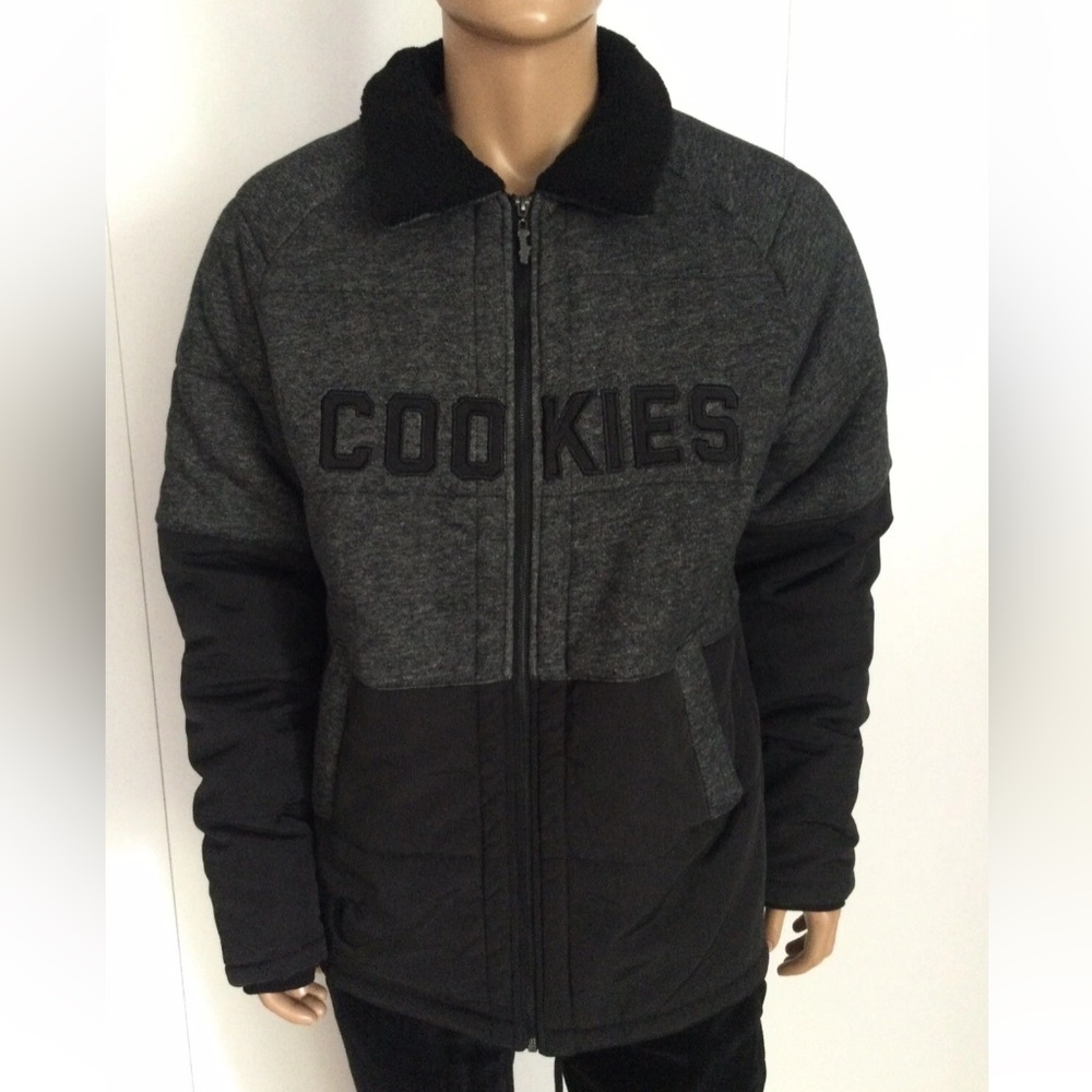 Cookies SF Full Zip Black /Gray  Jacket Size L